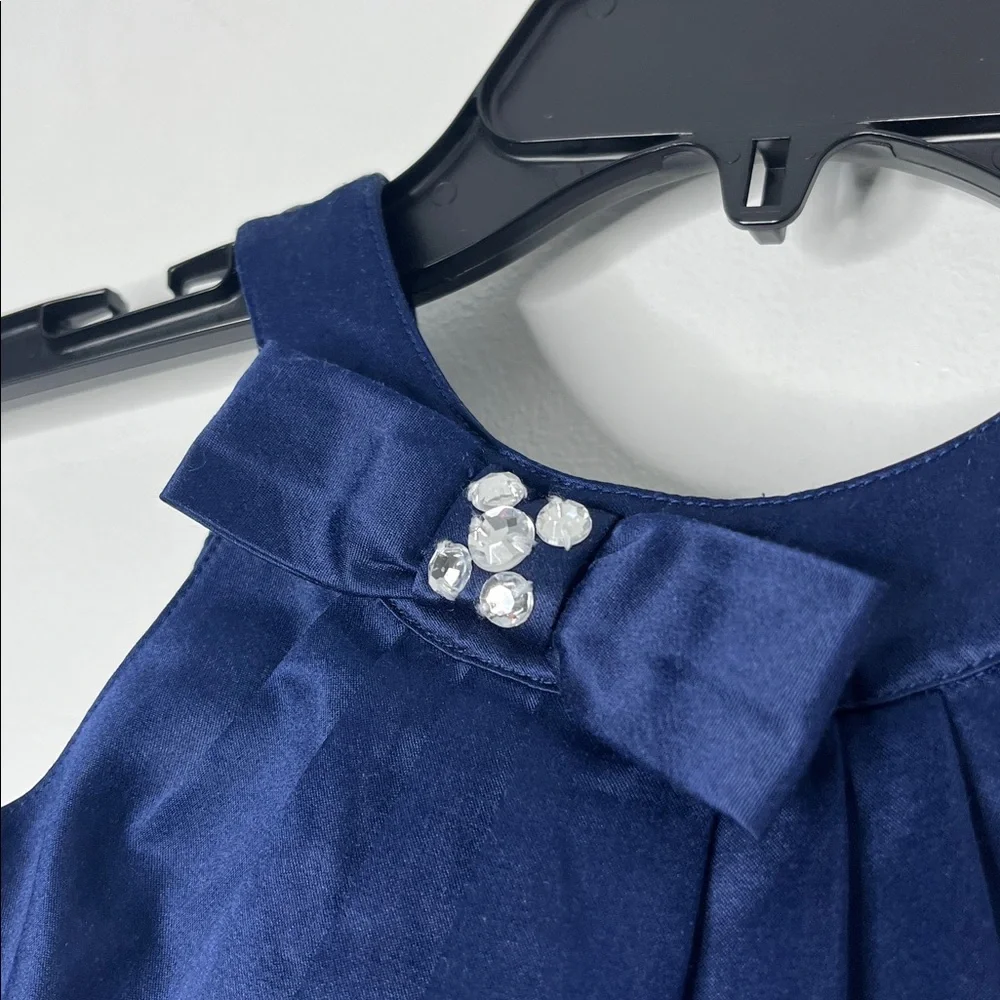 GYMBOREE Girls Navy Blue Dress Holiday Formal‎